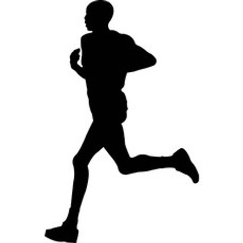 EOM Sports Silhouette Wall Decals - Man Running R [36