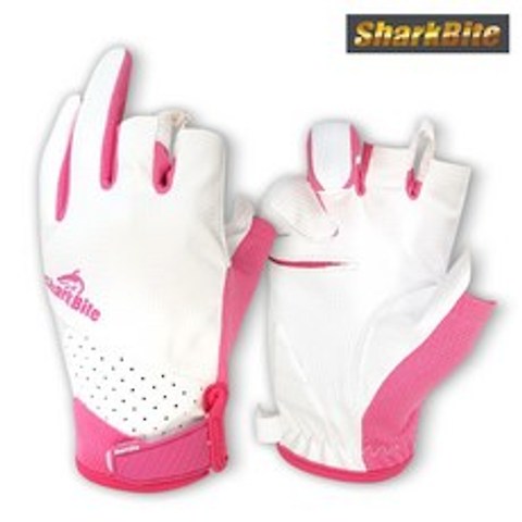 sharkbite 샤크바이트 여성용 3컷 낚시장갑 바다 민물 겸용 SGM 4948E-PK, 핑크