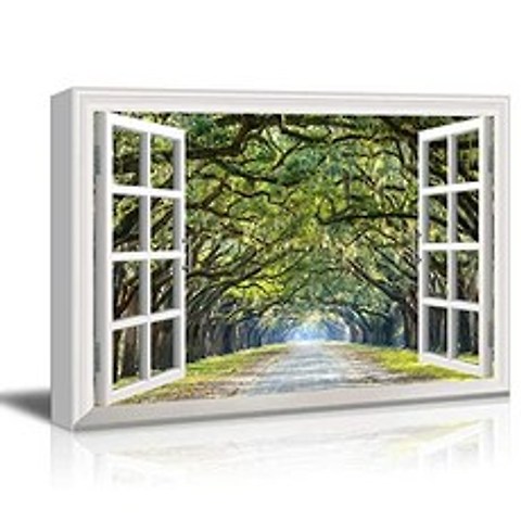 - Modern White Window Looking Out Into a Road with a Tun (24