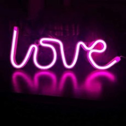 [110볼트] 네온사인 LED 네온 라이트 오브 월 장식 파티용품 걸스룸 장식 액세서리 테이블 장식 키즈 선물(핑크) - -, 단일옵션