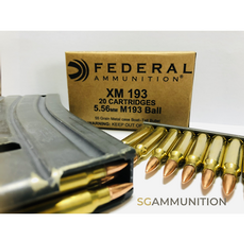 실물기반의 5.56 X 45mm 더미탄(모형탄 모형총알) 30발클립 탄창 상자세트, Brass(30개)
