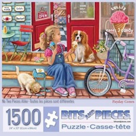 직구 Bits and Pieces-1500 Piece Jigsaw Puzzle for Adults 24 X 33-Payday Cones-1500 pc Outdoor Summerti, 상세참조, 상세참조