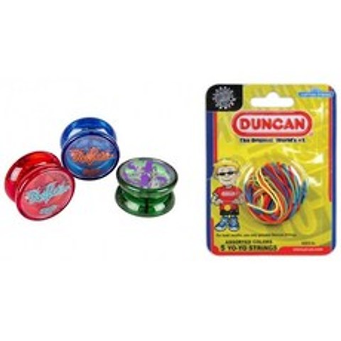 Duncan Reflection Auto Return Yo-Yo (Color May Variable) & Yo String Multi Color (5-Pack):, 단일옵션