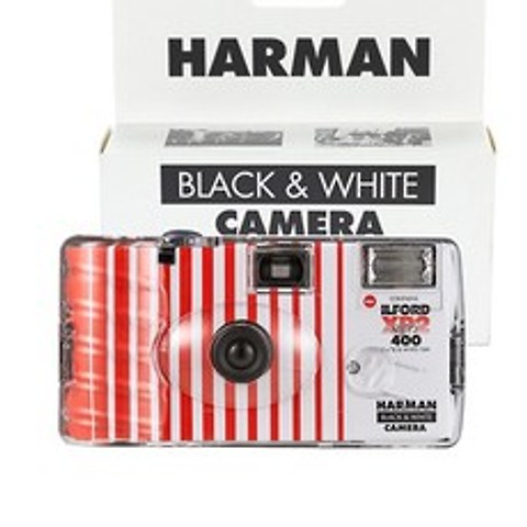 하만 XP2 SUPER 흑백 일회용카메라 400-27컷 (플래쉬 필름내장) 일반필름, 1개, XP2 흑백 일회용카메라 400-27컷
