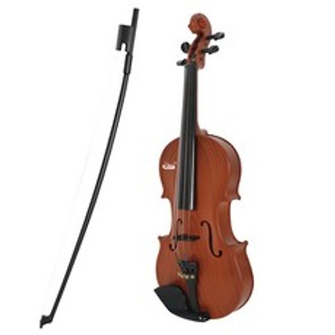 바이올린 선물 초보 악기 어린이 장난감, 갈색