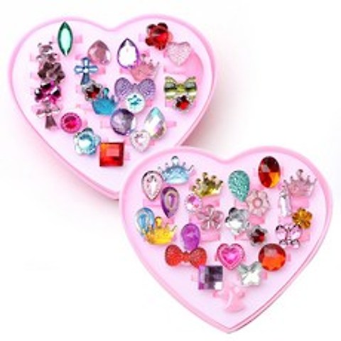 하트 러블리 반지세트 24종 유아동 어린이 생일 선물 보석