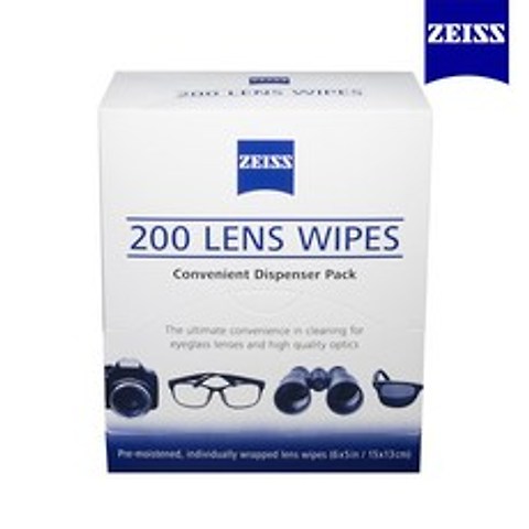 [ZEISS] 자이스 일회용 렌즈클리너 안경닦이 휴대폰 클리너, 200개입