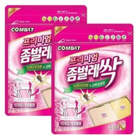 컴배트 좀벌레싹 방충제 아로마향 서랍장용, 0.35g, 2개
