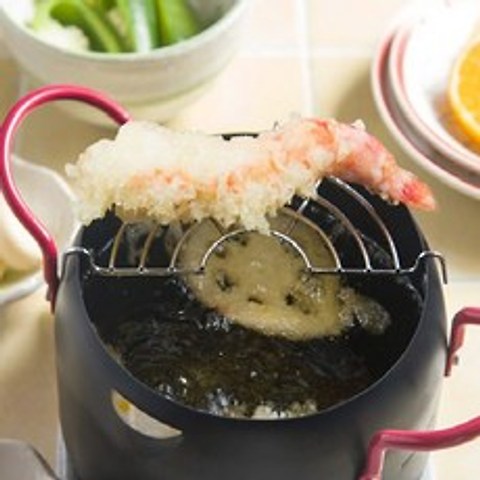 최화정 일본 요시카와 인덕션가능 가정용 미니튀김냄비 1인용 튀김기 닭 돈까스 탕수육튀김솥, 16cm