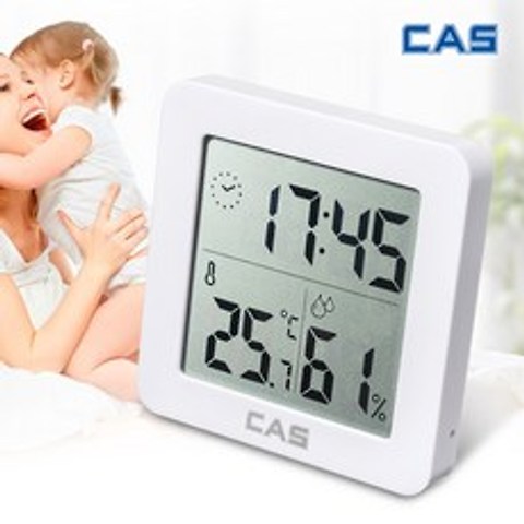 카스 디지털 벽탁상겸용 온습도시계 T025, 1개