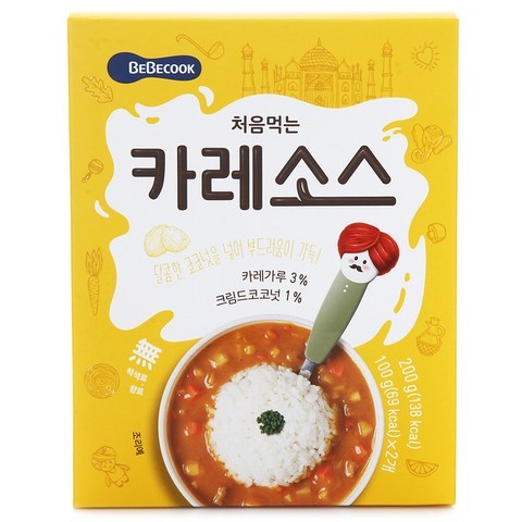 베베쿡 처음먹는 카레소스, 100g, 2개입