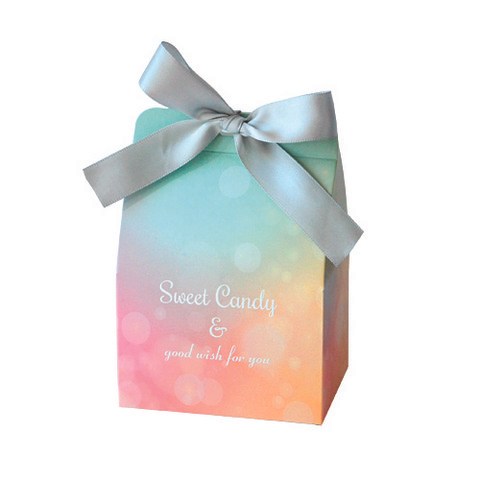 도나앤데코 sweet candy 그라데이션 상자 S 10p + 그레이리본 10p, 혼합 색상, 1세트