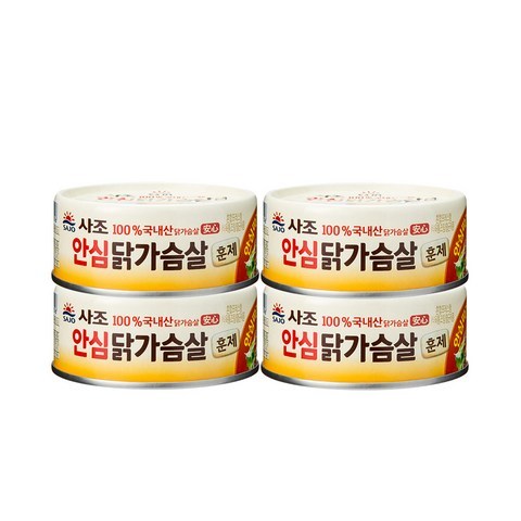 해표 안심 훈제 닭가슴살, 135g, 4개입