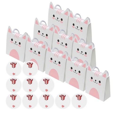 킨더맘 어린이집 생일선물 포장세트, 핑크, 10개
