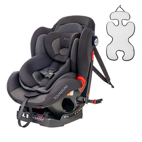 순성 ISOFIX 포함 데일리 모노 카시트 + 쿨시트, 모노블랙