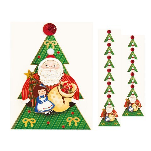 프롬앤투 크리스마스카드 + 봉투 세트 S1027q1, 혼합색상, 12세트
