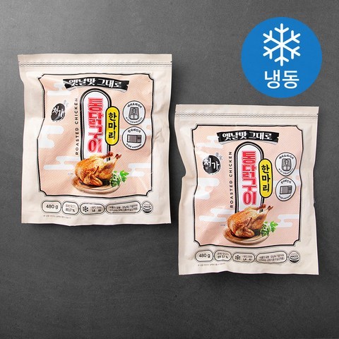 처가 한마리 통닭 구이 (냉동), 480g, 2입