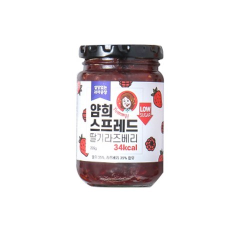 설탕없는과자공장 얌희스프레드 딸기라즈베리, 235g, 1개