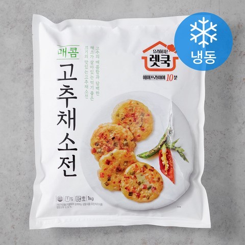 렛쿡 매콤 고추채소전 (냉동), 1kg, 1개