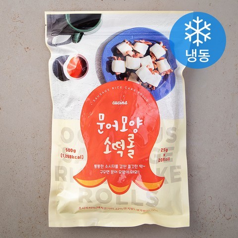 쿠치나 문어모양 소떡롤 (냉동), 500g, 1개