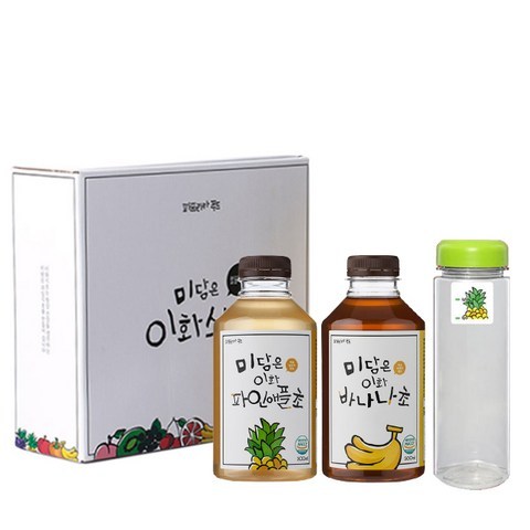 미담은 이화 파인애플 500ml + 바나나초 500ml + 보틀 500ml 세트, 1세트