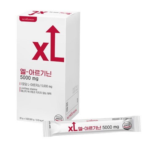 뉴트리커먼 XL 엘-아르기닌 5000 mg, 15포, 20g