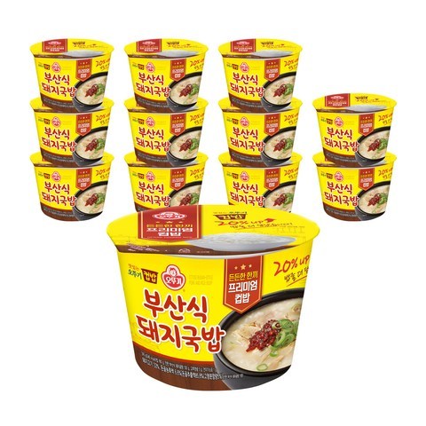 오뚜기 컵밥 부산식 돼지국밥, 316g, 12개