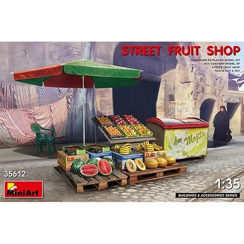 미니아트 35612 1/35 Street Fruit Shop 길거리의 과일 가게 프라모델, 1개