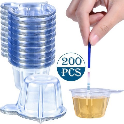 200 조각 소변 컵 플라스틱 소변 수집 컵 임신 테스트 40 ML에 대 한 일회용 소변 견본 컵, 1, 1