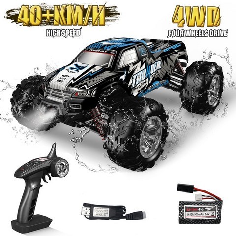 RC카 2.4G RC Car 40KM/H High Speed Racing Remote Control Truck for Adults 4WD Off Road Monster Trucks Climbing Vehicle Christmas Gift, 1 Truck Battery 193