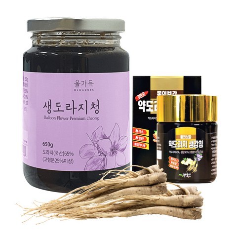 올가득 생도라지청 650g + 약도라지생강청100g(증정) 도라지진액 도라지청 약도라지청