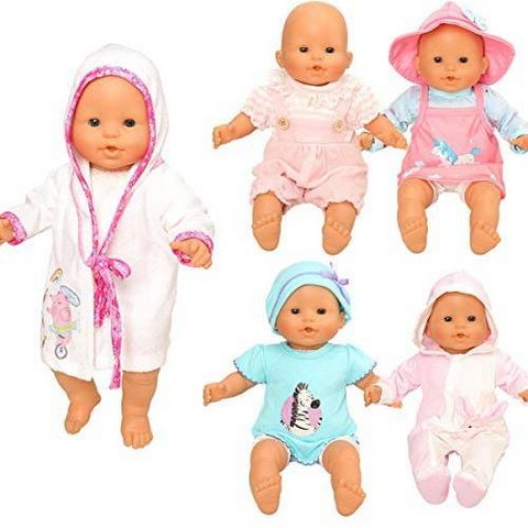 Miunana Miunana 5 Sets 14-16 inch Baby Doll Clothes Outfit Pajamas for, 상세내용참조, 상세내용참조, 상세내용참조