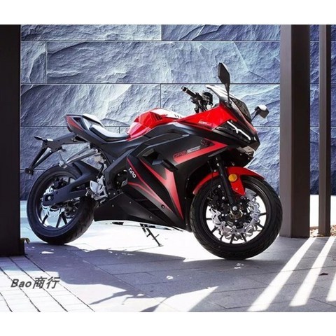 스포츠 오토바이 바이크 수냉식 200cc 모터 사이클, 레드 블랙