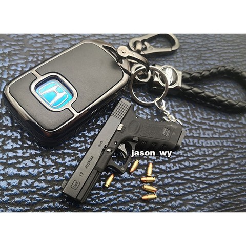 장난감 권총 열쇠고리 스케일 모델건 검정 풀메탈 시뮬레이션건 Black Glock17 Keychain Model gun Metal simulation pistol hand guns