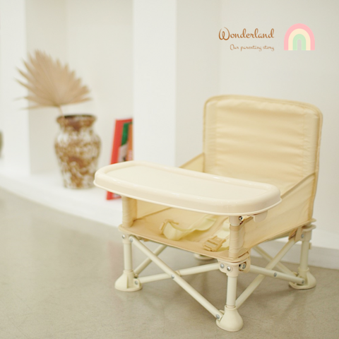 [원더랜드] 원더부스터 아기 의자 - 우리아이 100일 후 첫 의자 식탁 휴대용 캠핑 쇼파, 베이지