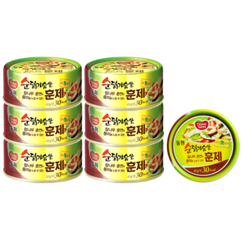 동원 순닭가슴살 훈제 통조림 135g, 7개