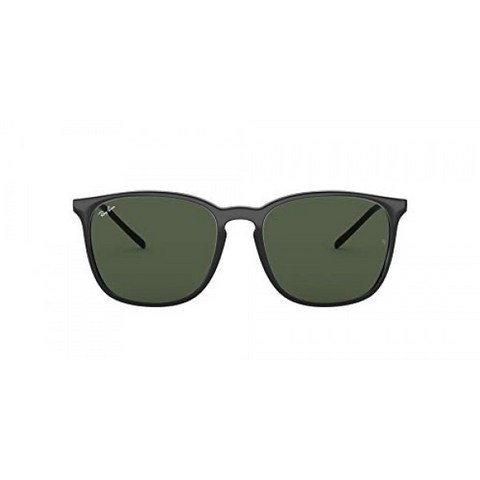Ray-Ban Mens RB4387 Round Sunglasses Black/Green 56 mm