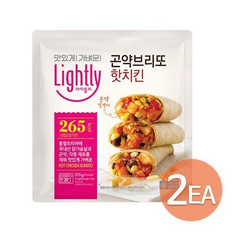 라이틀리 곤약브리또 핫치킨 375g x 2개, 없음, 상세설명 참조