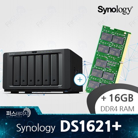 시놀로지 DS1621+ / 정품 16GB RAM 추가 배송 (+ D4ECSO-2666-16G)