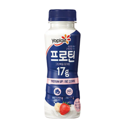 [빙그레]요플레 프로틴 드링크 210g 단백질 유산균, 요플레 프로틴 드링크 딸기 12개