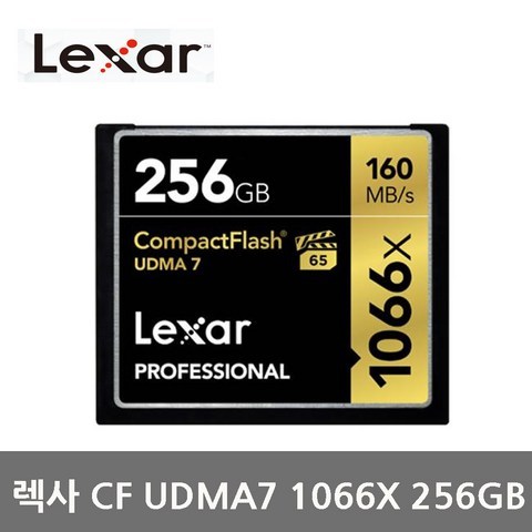 렉사 1066X UDMA7 CF메모리카드 4K촬영 카메라 DSLR 액션캠, 256GB