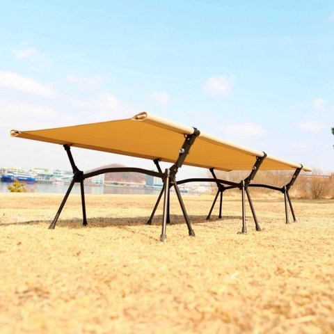 레드스노우 경량 캠핑 야전침대 신형와이드 68cm 접이식 캠핑, 베이지