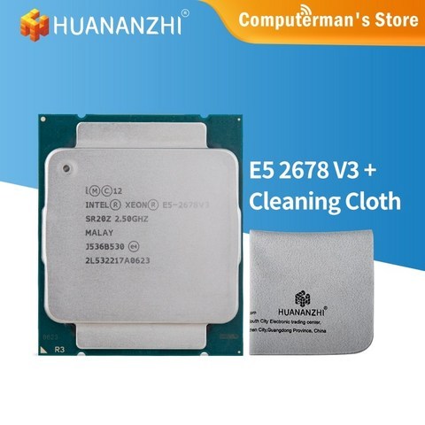 Intel Xeon E5 2678 2680 2690 2620 2630l V3 V4 CPU가있는 HUANANZHI 클리닝 천 LGA 2011-3 PC 데스크탑 프로세서 제공, E5 2620V3