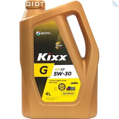 GS칼텍스 킥스 Kixx G SP 5W30 4L 합성 가솔린 GDI LPG 엔진오일, 1통, Kixx G SP 5W-30 4L