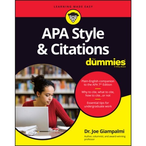 APA Style & Citations for Dummies Paperback, English, 9781119716440