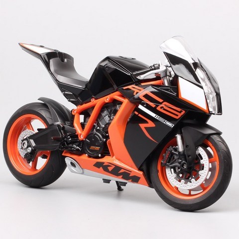 Welly 1:10 대형 오토바이 장난감 KTM 1190 RC8 R 슈퍼 바이크 다이캐스트, 01 KTM 1190 RC8R