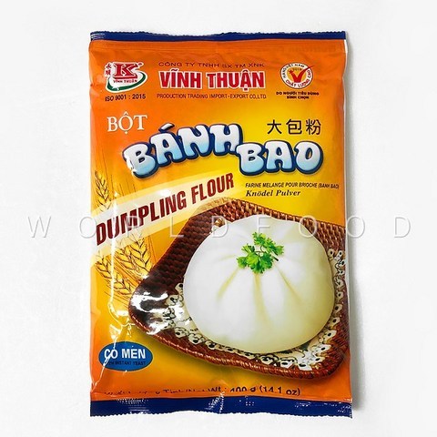 월드푸드 베트남 만두 만들기 봇 반바우 반바오 Bot Banh Bao 만두피 가루 바오쯔, 1봉, 400g