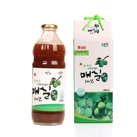 참들애 지리산 청정 산청 매실 100% 무설탕 매실원액, 1병, 1000ml