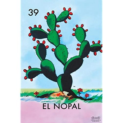 39 El Nopal Cactus Loteria Card Mexican Bingo Lottery (Nopal Cactus 12297 Poster (Mini) 8x12 in.), 본상품