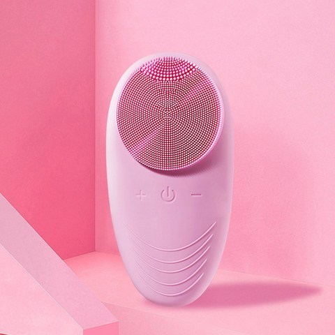 상상홀릭 실리콘 진동클렌저 모공 각질 세안 브러쉬 홈케어, 핑크
